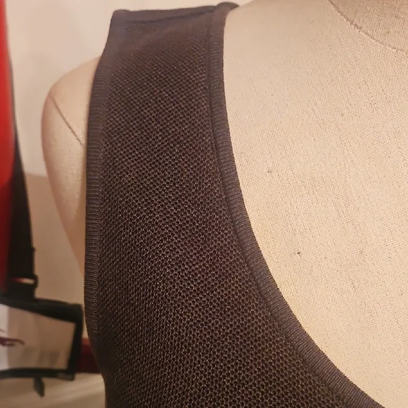 Escada Dark Brown Tank Top with White Logo - Picture 3 of 7